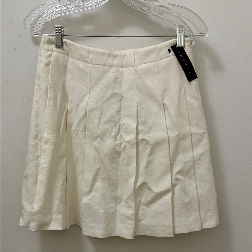 Theory Ivory Skater Skirt